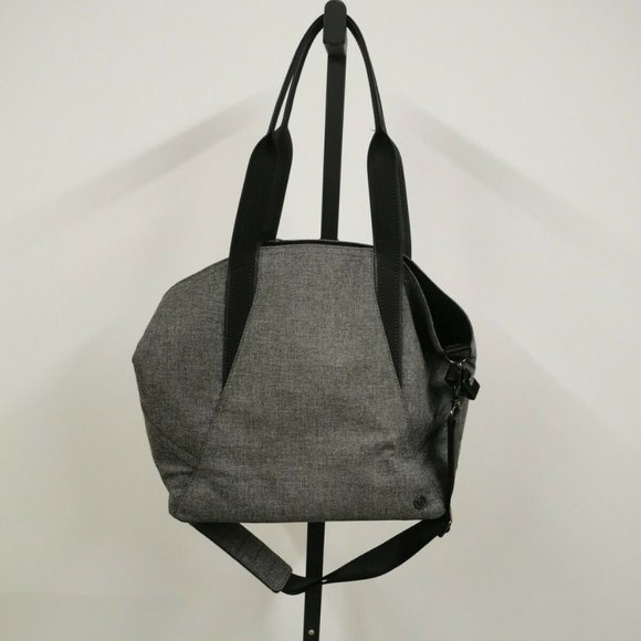 Lululemon All Day Tote Mini Heathered Grey Black